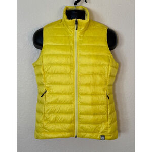 REI Co Op 650 Down Vest Mens Yellow Insulated Puffer Full Zip Lightweight